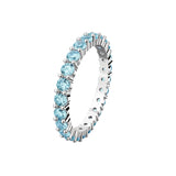 Anillo Swarovski Matriz Tenis Azul - 5658671