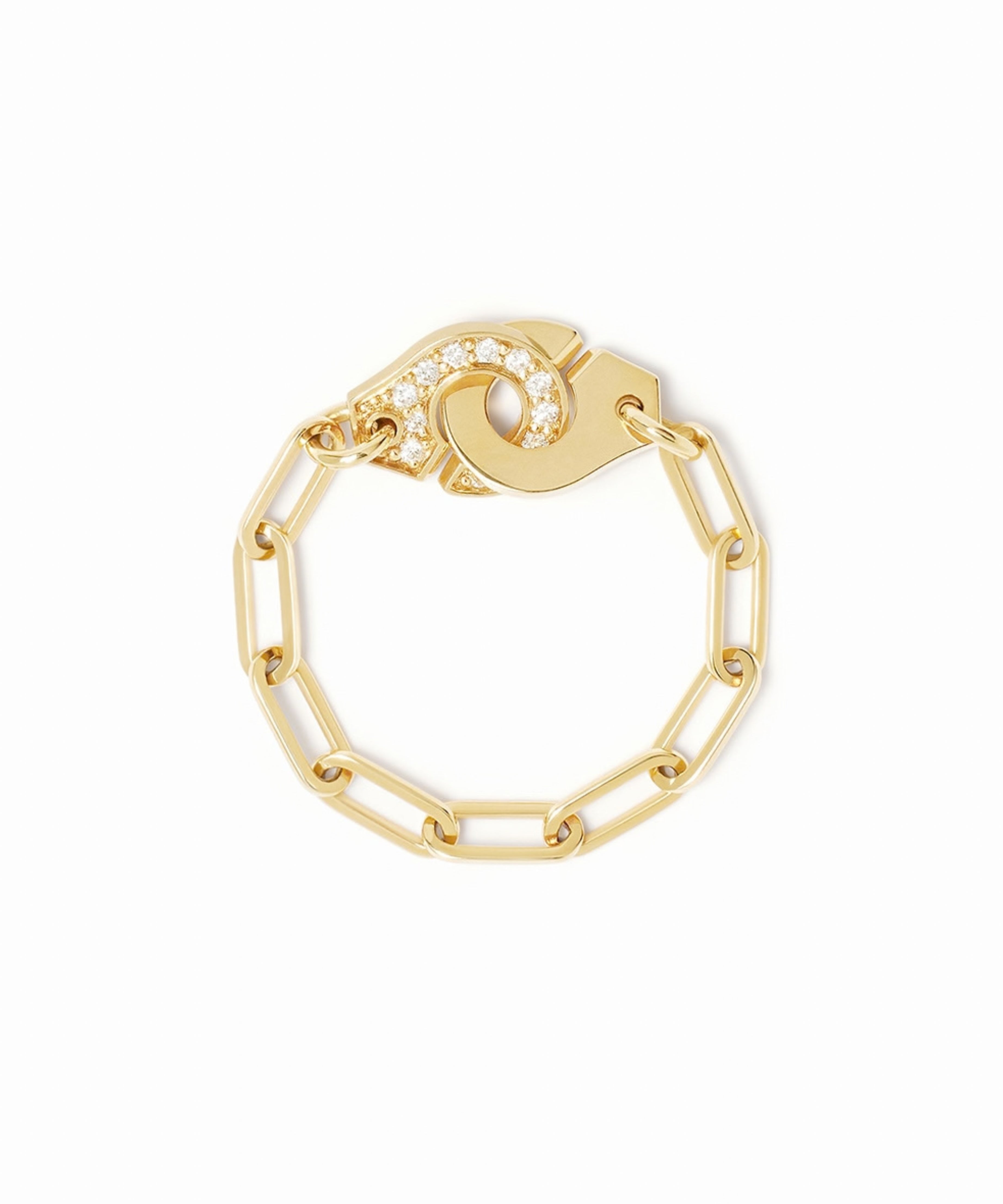 Anillo Cadena dinh van Menottes Pavé Oro Amarillo Diamantes | 207111