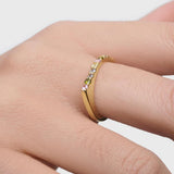 Anillo Oda Multicolor PDPAOLA Plata con Baño de Oro 18K | AN01-E89