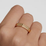 Anillo PDPAOLA Olympia Plata Baño Oro | AN01-A06