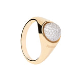 Anillo PDPAOLA Pavé Moon Plata Baño Oro | AN01-B21