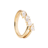 Anillo PDPAOLA Terra Plata Baño Oro | AN01-861