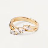 Anillo PDPAOLA Terra Plata Baño Oro | AN01-861