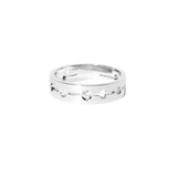 Anillo Pulse Dinh Van Oro Blanco 18K y Diamantes | 228512