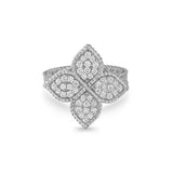 Anillo Roberto Coin Princess Flower Oro Blanco Con Diamantes - ADR777RI0643