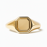 Anillo PDPAOLA Sello Octet Plata Baño Oro | AN01-627