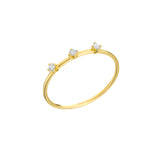Anillo Trinity LECARRÉ Oro Amarillo 18K y Diamantes | GA078OA