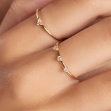 Anillo Trinity LECARRÉ Oro Amarillo 18K y Diamantes | GA078OA