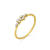 Anillo LeCarré Oro 9 Brillantes
