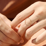 Anillo LeCarré Círculo Grande Oro Rosa y Diamantes