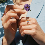 Anillo LeCarré Multi Topacio Rodolita y Diamante