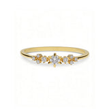 ANILLO OA 18K + 9 BTES. 0.13 CTS HSI