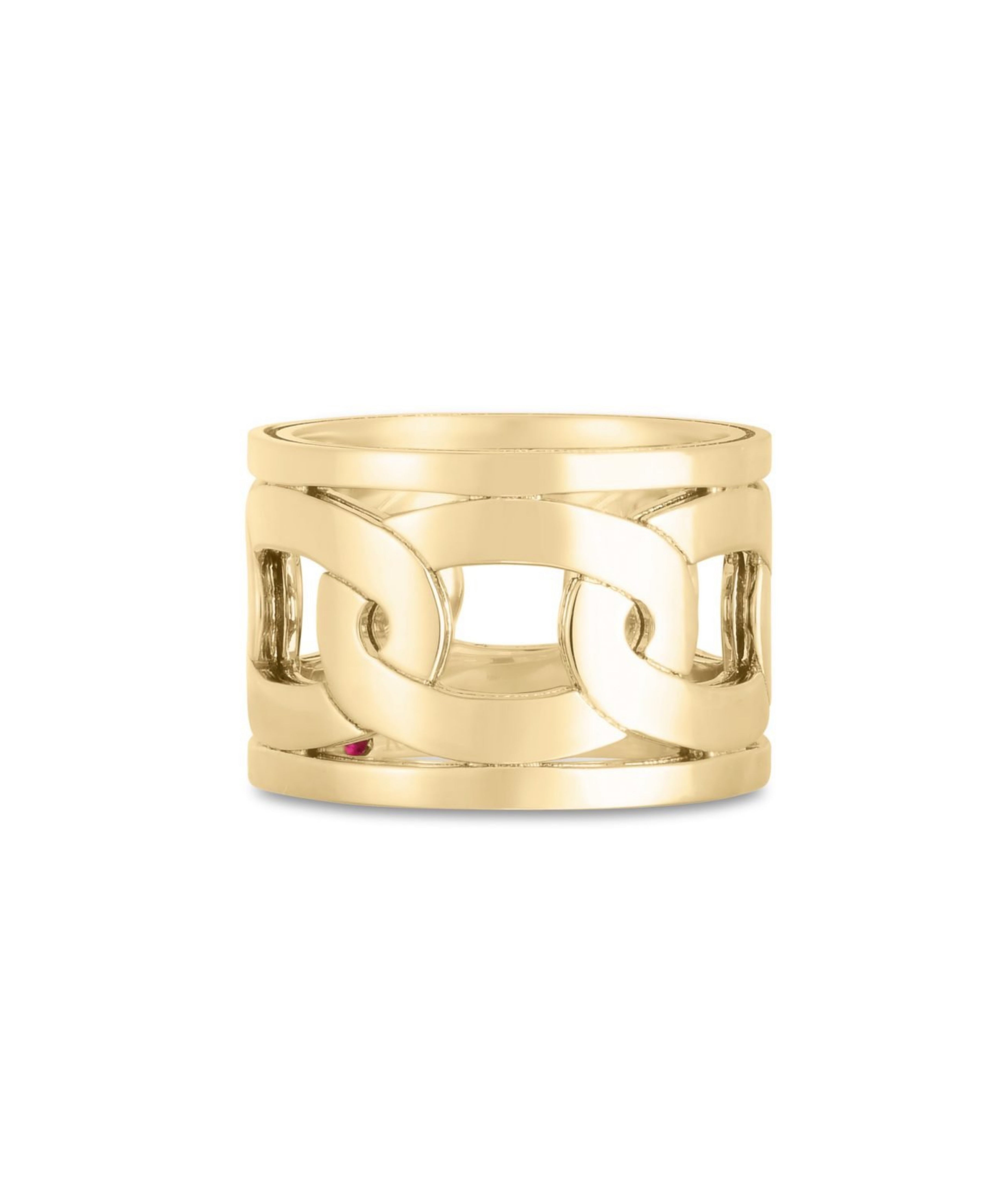 Anillo Ancho Roberto Coin Navarra Oro Amarillo | AR888RI2160