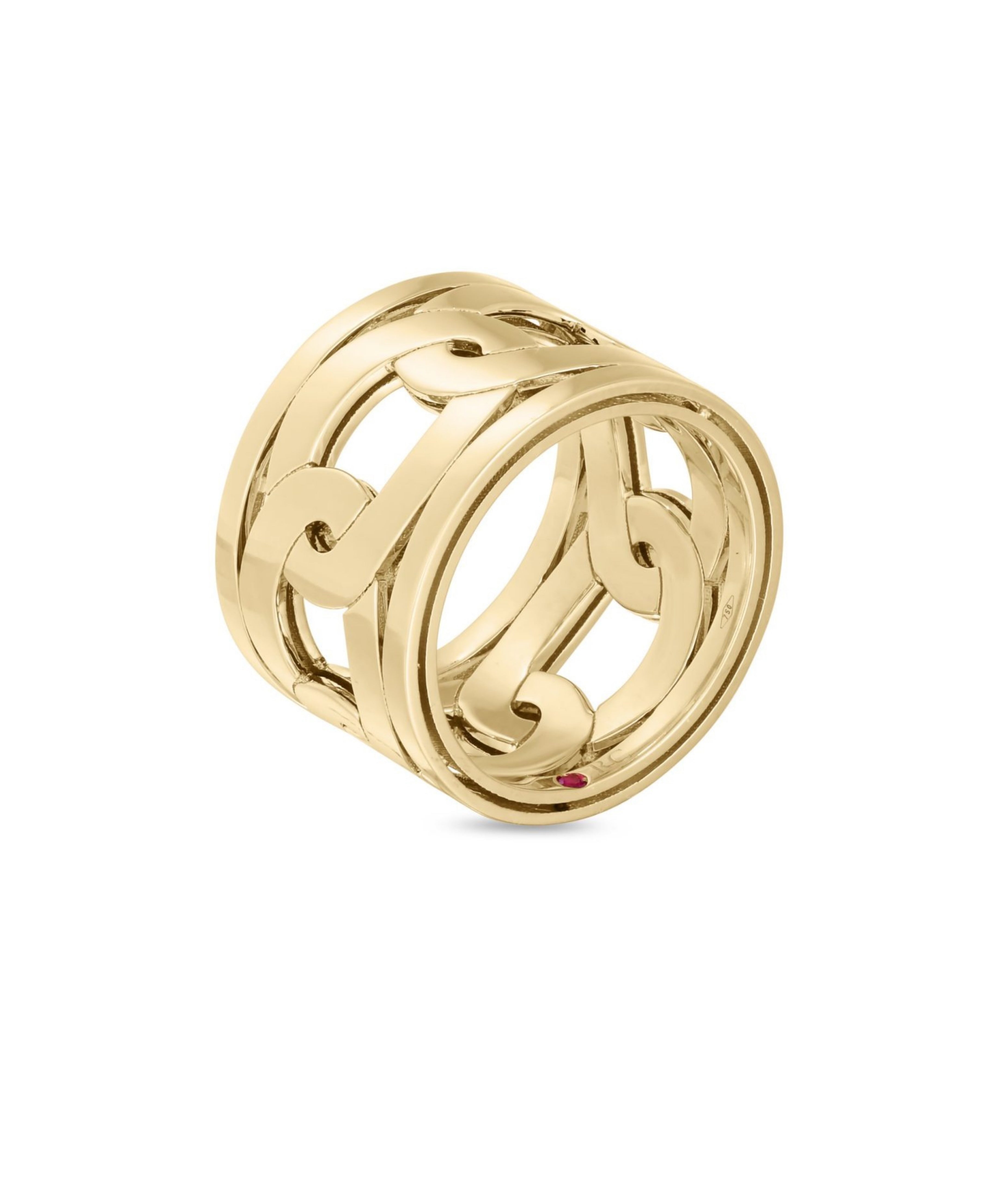Anillo Ancho Roberto Coin Navarra Oro Amarillo | AR888RI2160