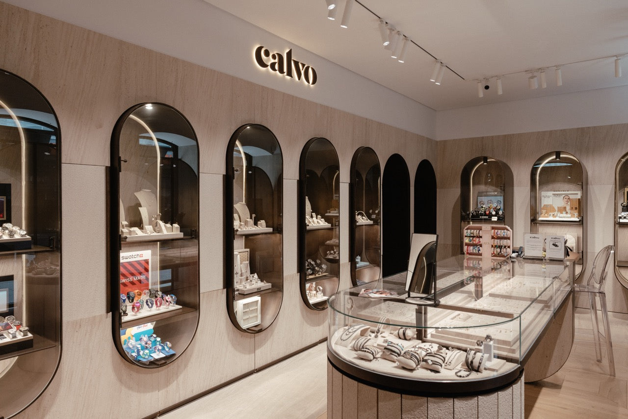 Interior de la boutique CALVO en calle rua 6nueva en el centro de A Coruña