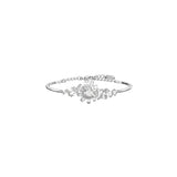 Brazalete Gema SWAROVSKI Flor Blanco con Baño de Rodio | 5644681
