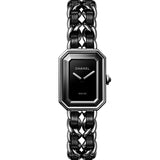 CHANEL Première Chaîne Iconique Acero y Negro 26.1 x 20 mm | H7022