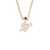 Charm Colgante Corazón Flecha PDPAOLA Plata con Baño de Oro 18K | CH01-090-U