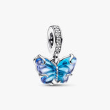 Charm Colgante Mariposa PANDORA Cristal de Murano Azul  - 792698C01