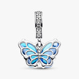 Charm Colgante Mariposa PANDORA Cristal de Murano Azul  - 792698C01