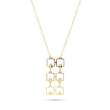 Collar Geométrico con Diamantes en Oro Amarillo