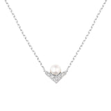 Colgante Chaumet Joséphine Aigrette Oro Blanco 18K Perla y Diamantes | 085788