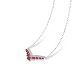 Colgante Chaumet Joséphine Aigrette Oro Blanco 18K Rubíes y Diamantes | 085531