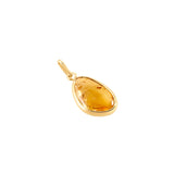 Colgante AGATHA París Piedra Natural Citrina y Dorado | 02880096-123-TU