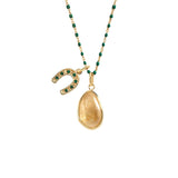Colgante AGATHA París Piedra Natural Citrina y Dorado | 02880096-123-TU
