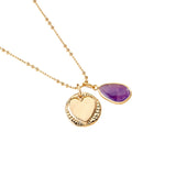 Colgante AGATHA París Talismans Amatista y Dorado | 2880096-058-TU