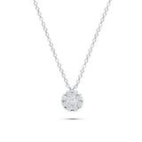 Colgante Circular Oro blanco 18k y Diamantes