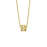 Collar Cadena Small Cube LECARRÉ Oro con Diamantes | GD181OA.00