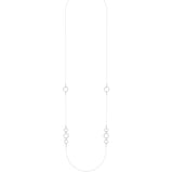 Collar Circle SWAROVSKI Mediano 80 cm Baño de Rodio Cristal Blanco | 5349194