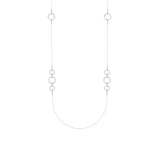 Collar Circle SWAROVSKI Mediano 80 cm Baño de Rodio Cristal Blanco | 5349194
