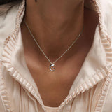 Collar con Colgante inicial G PDPAOLA Plata Baño Rodio | CO02-B80-U