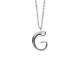 Collar con Colgante inicial G PDPAOLA Plata Baño Rodio | CO02-B80-U