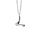 Collar con Colgante inicial L PDPAOLA Plata Baño Rodio | CO02-B85-U