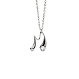 Collar con Colgante inicial M PDPAOLA Plata Baño Rodio | CO02‑B86‑U