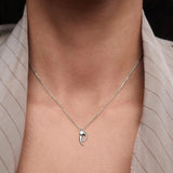 Collar con Colgante inicial P PDPAOLA Plata Baño Rodio | CO02-B89-U