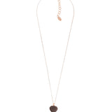 Collar Corazón PESAVENTO Polvere di Sogni Marrón Plata Baño Oro Rosa | WPLVE1754