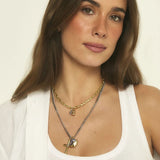 Collar Corto Bizantina AGATHA París Cadena Bizantina Dorado | 02680412-157-TU