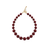 Collar Corto AGATHA París Royal Bolas de Acetato Burdeos Con Dorado | 02670409-473-TU