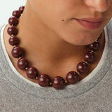 Collar Corto AGATHA París Royal Bolas de Acetato Burdeos Con Dorado | 02670409-473-TU