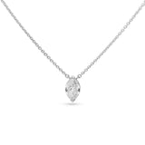 Collar Oro Blanco con Diamante Talla Marquise 0,68 cts