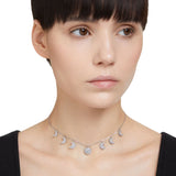 Collar Gargantilla Luna SWAROVSKI Blanco Baño de Rodio | 5666178