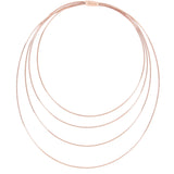 Collar Gargantilla Múltiple PESAVENTO DNA Plata Baño Oro Rosa | WDNAG745