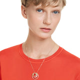 Collar Hyperbola SWAROVSKI Talla Redonda Blanco Baño Tono Oro | 5740410