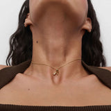 Collar con Colgante inicial A PDPAOLA Plata Baño de Oro 18K | CO01‑B74‑U