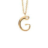 Collar con Colgante inicial G PDPAOLA Plata Baño de Oro | CO02-B80-U
