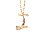 Collar con Colgante inicial I PDPAOLA Plata Baño de Oro 18K | CO01-B82-U